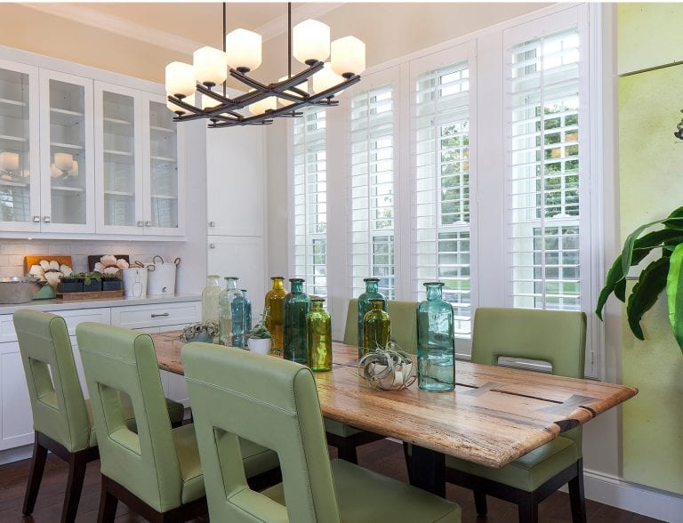 Composite Shutters in dining room