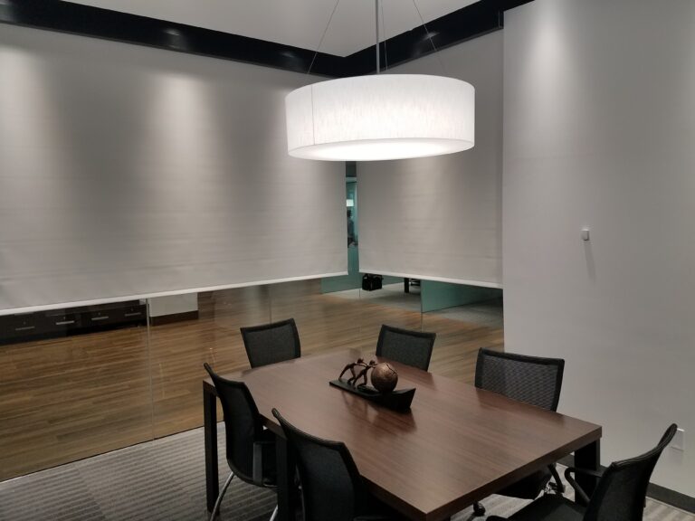 Automated Room Darkening Shades In Salt Lake City Office Building
