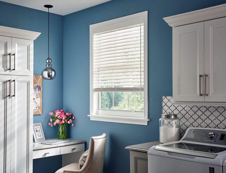 Laundry room blinds.