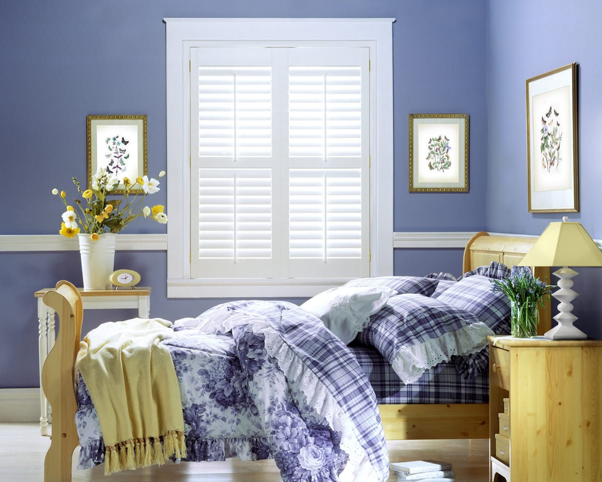 Shutters with divider rails.