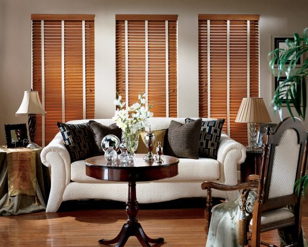 Wood blinds window coverings in utah