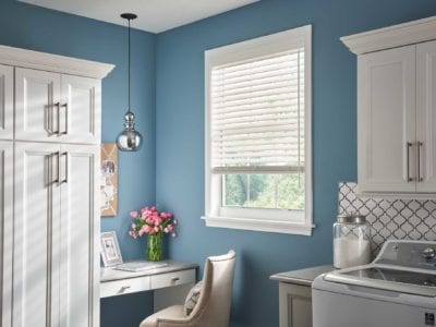 Cordless Faux Wood blinds