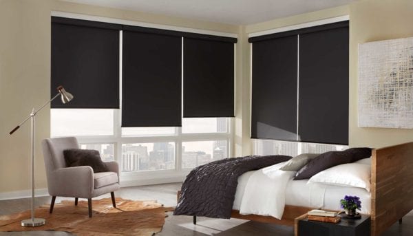 Black Out Shade rollershades with valance