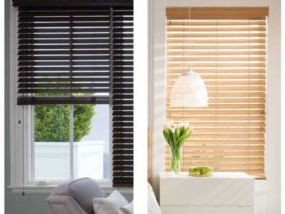 side by side blinds comparing inside versus outside installation