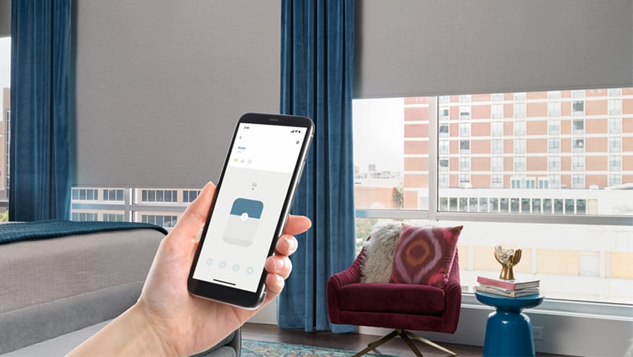 mobile phone app that controls blinds and shades