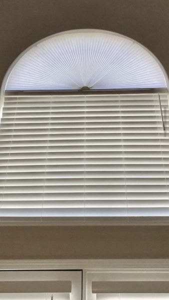 Honeycomb cellular window covering arched windows utah