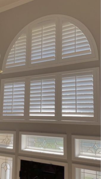 Standard tilt shutters for arched windows in utah